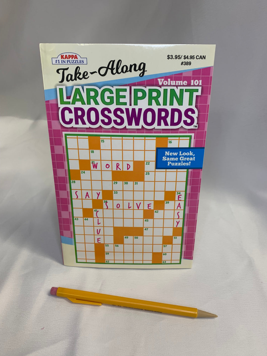 Large Print Crossword Book + Pencil